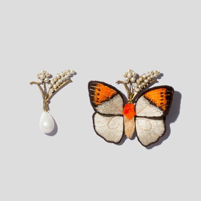 Picture of Women's butterfly, wheat and flower earrings