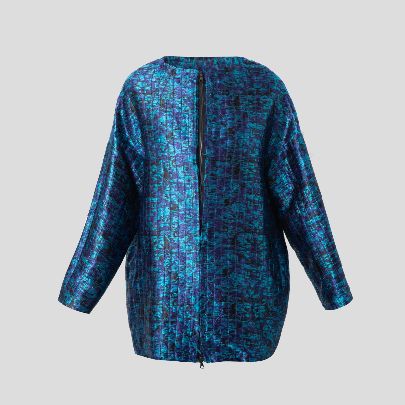 Picture of Blue women's jacket with zipper