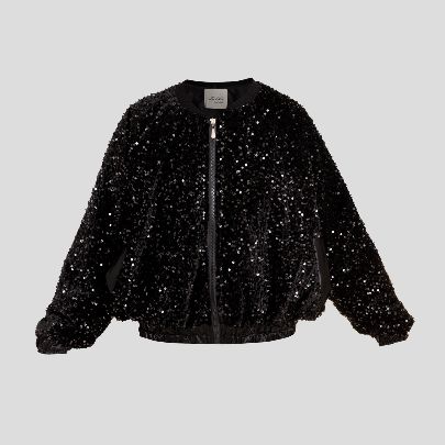 Picture of Women's black sequined velvet jacket