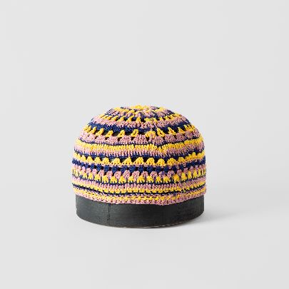 Picture of Yellow pink boho hat