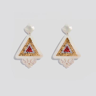 Picture of Red mehregan earrings