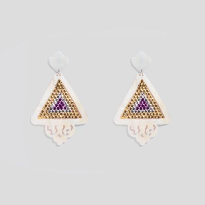 Picture of Purple mehregan earrings