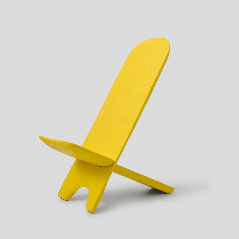 Picture of  African yellow wooden chair