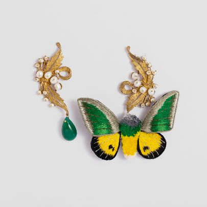 Picture of Women's earrings with butterfly embroidery