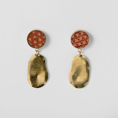 Picture of Women's Adorn orange brass earrings