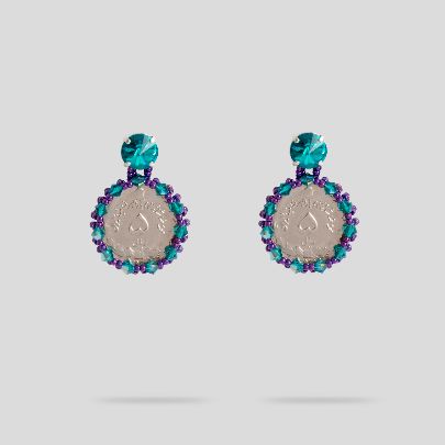 Picture of  5 riyal coin earrings 