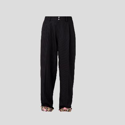 Picture of Striped trousers with Phoenix needlework