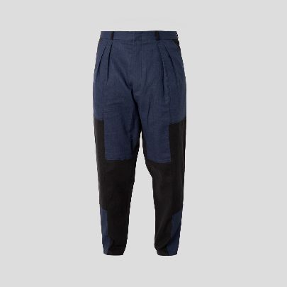 Picture of Black, navy blue linen men's pants