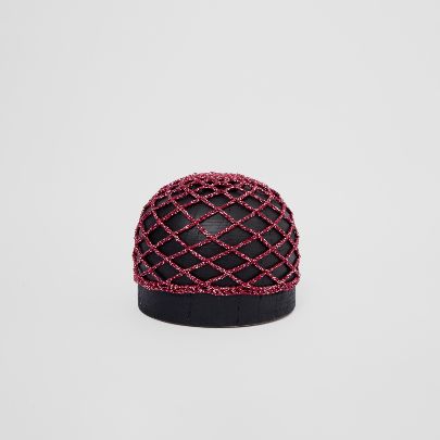 Picture of Burgundy mesh skullcap 