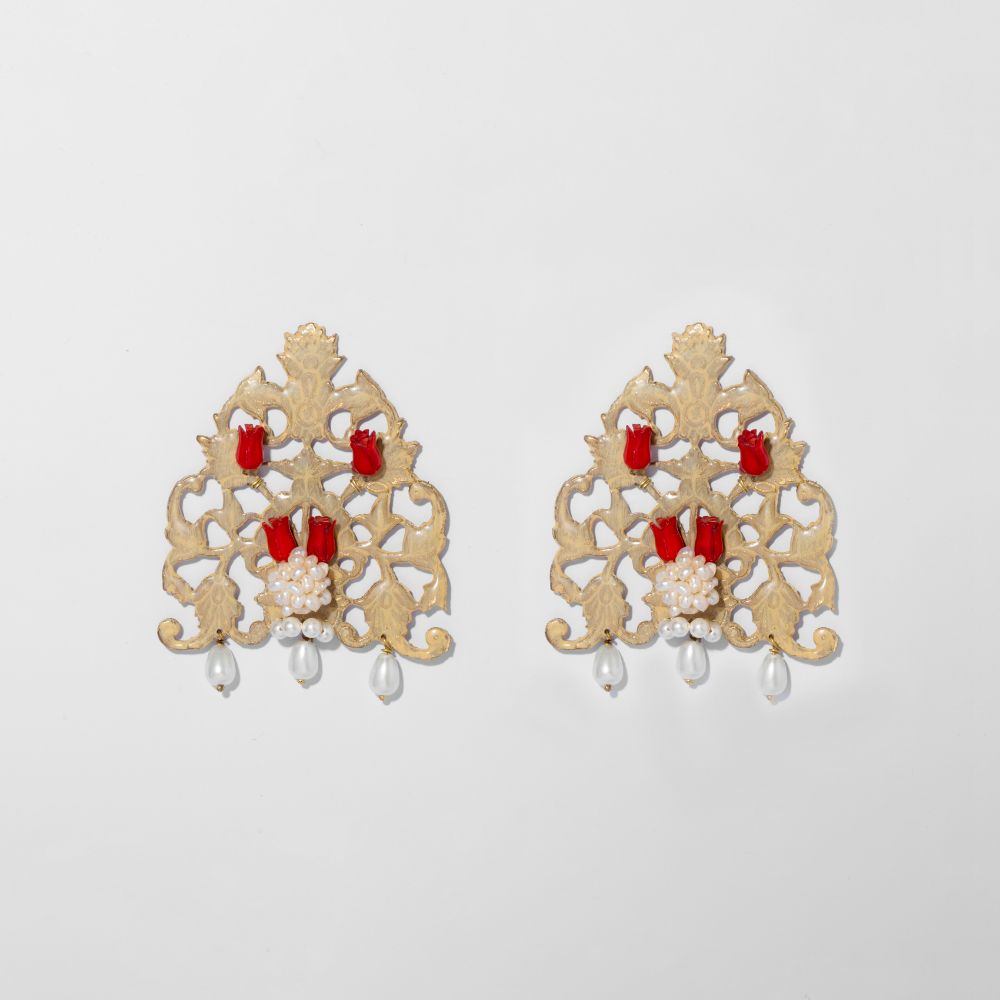 Picture of Red Coral earrings 