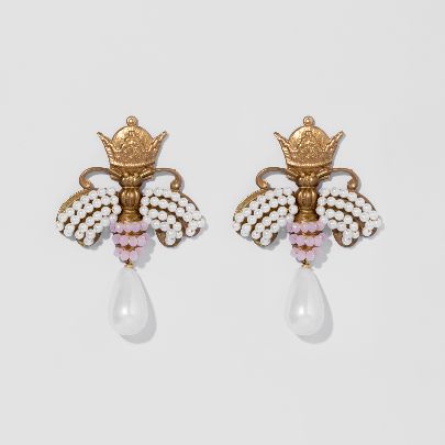 Picture of  Women's crown and butterfly earrings