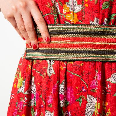 Picture of Floral dress with belt