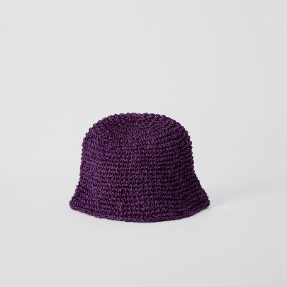 Picture of Purple raffia hat