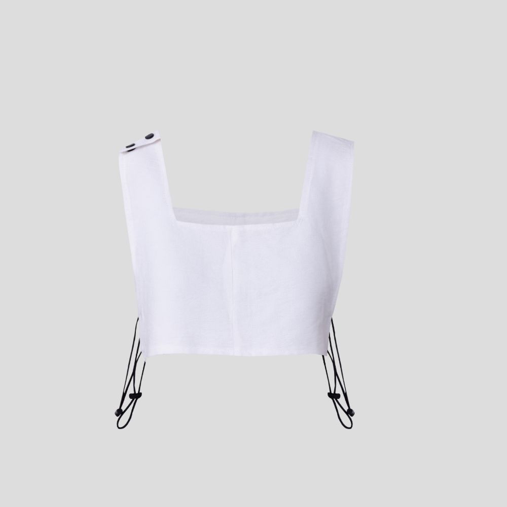 Picture of White women's crop top