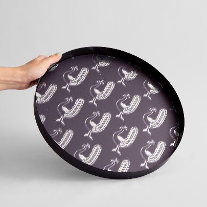 Picture of Patterned mirror tray 10