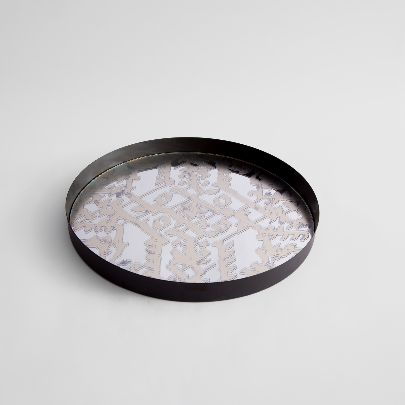 Picture of Patterned mirror tray 34