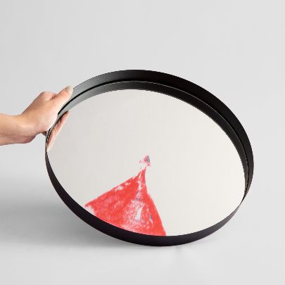 Picture of Patterned mirror tray 38