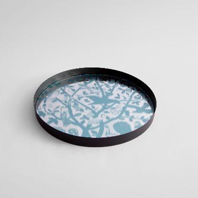 Picture of Patterned mirror tray 21