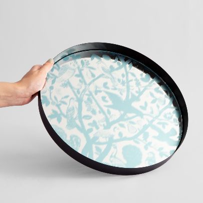 Picture of Patterned mirror tray 21