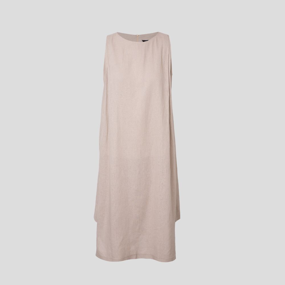 Picture of Cream step linen dress