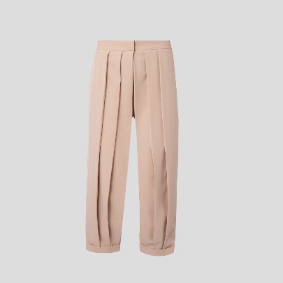 Picture of Super pleated cream trousers