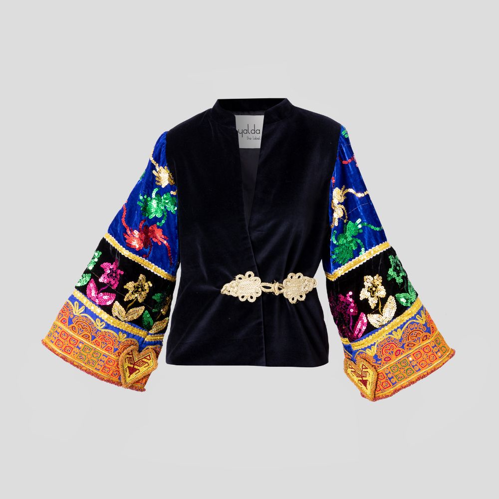 Picture of Velvet embellished blazer