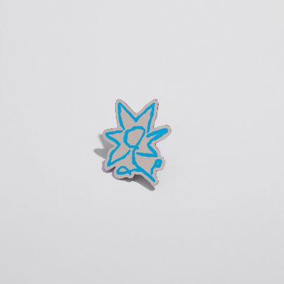 Picture of Blue mulehet flower pin