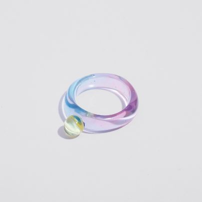 Picture of  Women's pink pearl resin ring