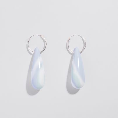 Picture of Small drop silver women's earrings