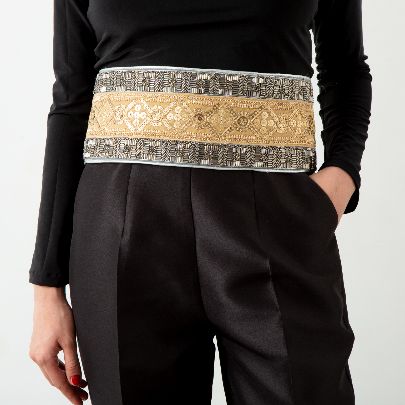 Picture of Women's beaded velvet belt