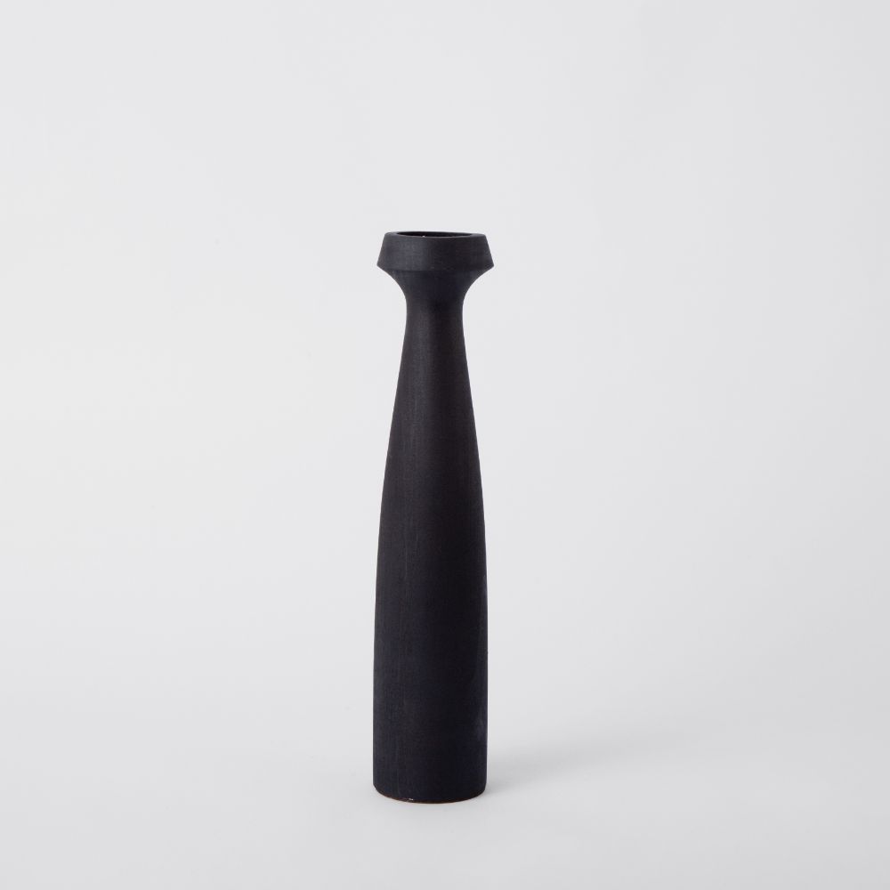 Picture of Black wooden candlestick