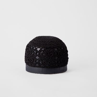 Picture of Black cotton summer hat 