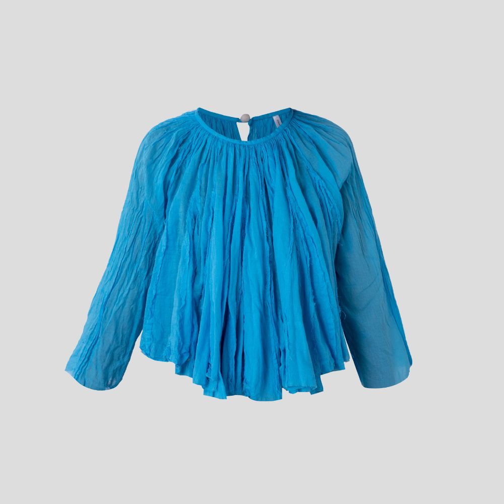 Picture of Shalitak cotton blue women's blouse 