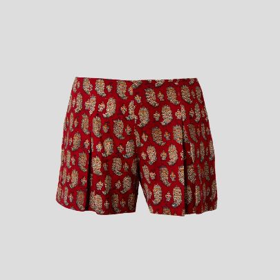 Picture of Red cotton women's shorts