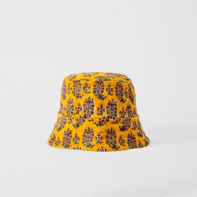 Picture of Yellow linen women's hat