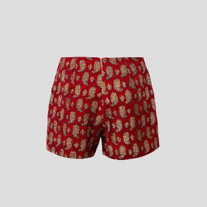 Picture of Red cotton women's shorts