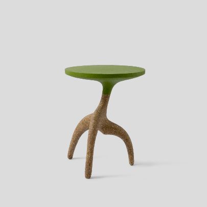 Picture of Green three-legged paper composite side table