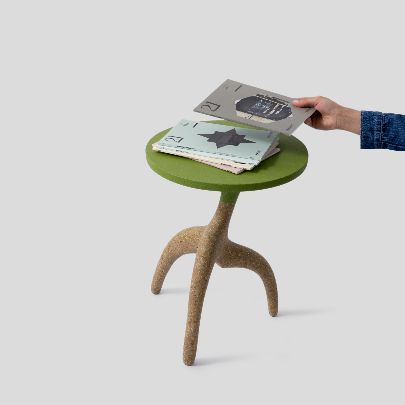 Picture of Green three-legged paper composite side table