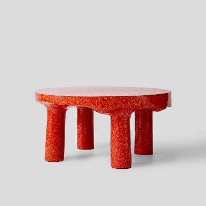 Picture of Random red paper composite center table