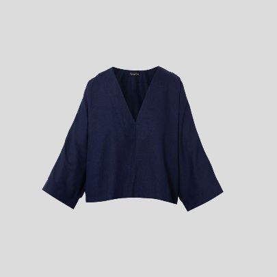 Picture of Women's blue linen blouse