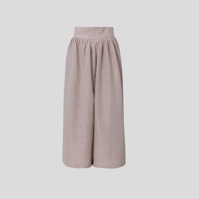 Picture of Women's cream linen lame pants