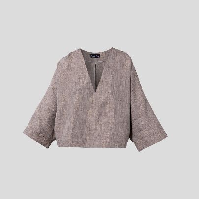 Picture of Women's gray linen blouse