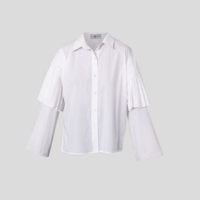 Picture of Women's white poplin blouse