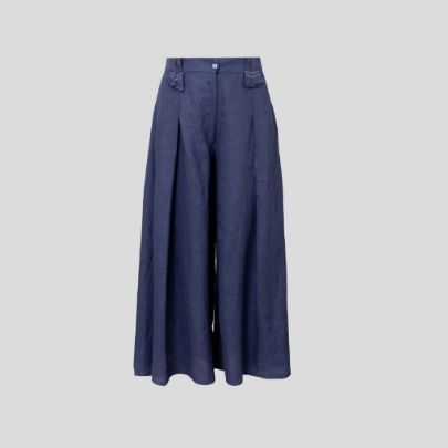 Picture of Women's Navy blue linen pants