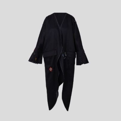 Picture of Women's black linen coat