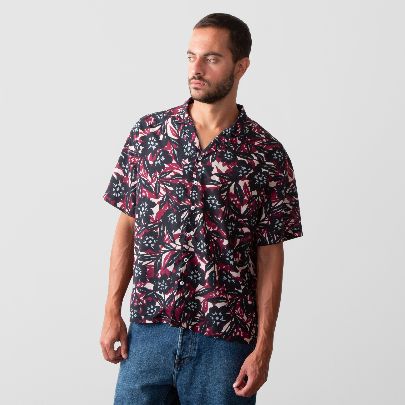 Picture of crimson georgette men's shirt