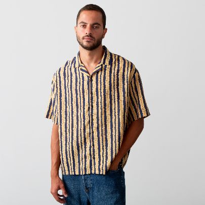 Picture of yellow georgette men's shirt