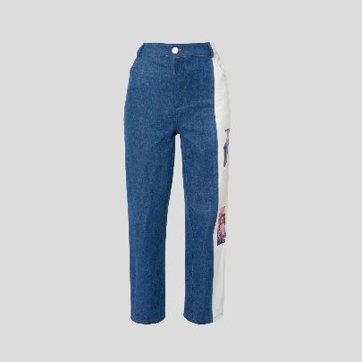 Picture of Two-color denim pants