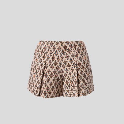 Picture of Women's cotton shorts with bee flowers