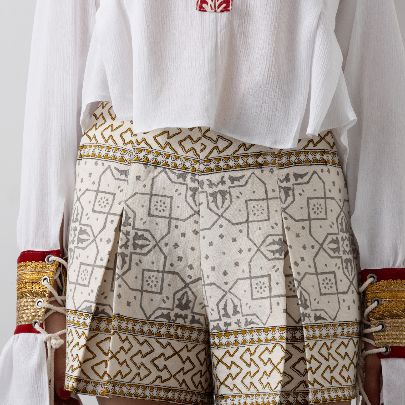 Picture of Tiled cotton shorts